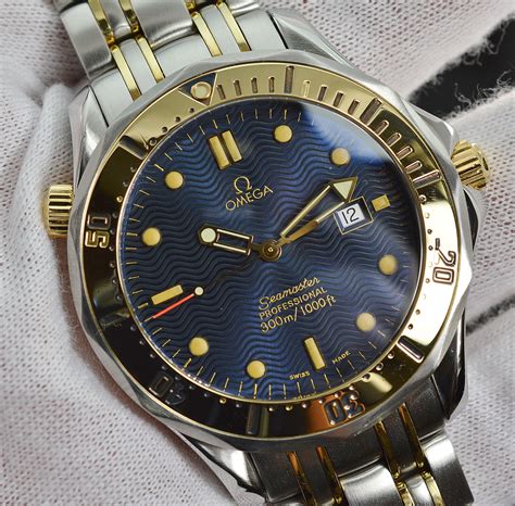 omega seamaster 18k gold watch